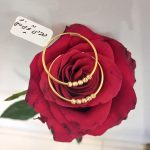 گوشواره حلقه ای  گوی رنگی